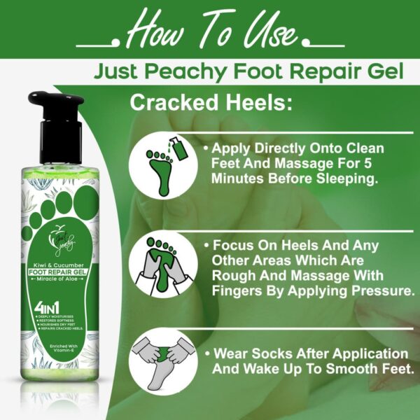 Just Peachy Miracle of Aloe Foot Repair Gel Cracked Heel Soothing Gel 250ml