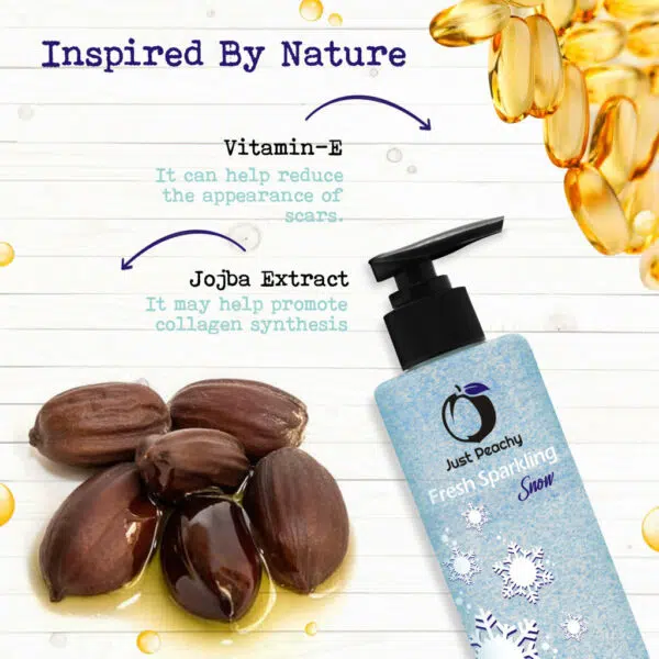 Just Peachy Fresh Sparkling Snow Shower Gel Enriched With Jojoba & Vitamin E 250ml