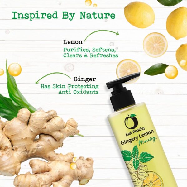 Just Peachy Gingery Lemon Morning Shower Cream Lemon Ginger & Vitamin E 250ml