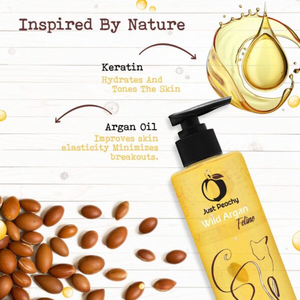 Just Peachy Wild Argan Feline Shower Gel Enriched With Moroccan Argan Oil & Keratin 250ml