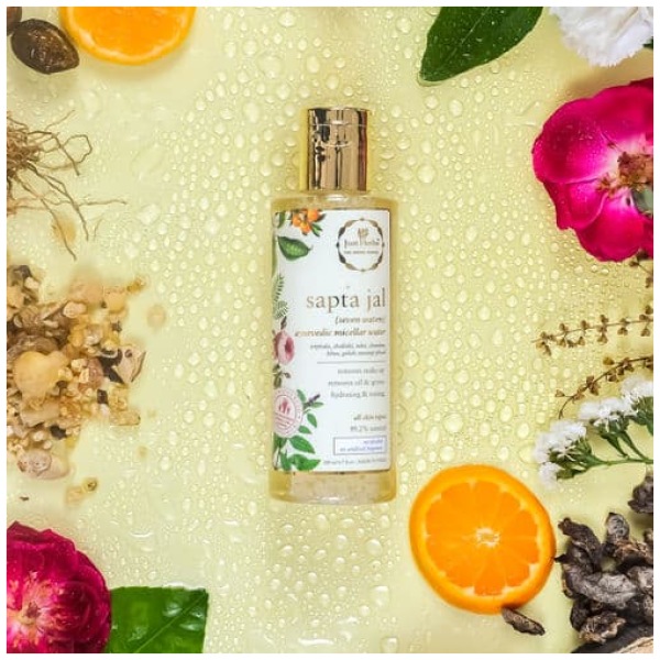 Just Herbs Ayurvedic Sapta Jal Makeup Removal Micellar Water For All Skin Type 200ml - Image 2