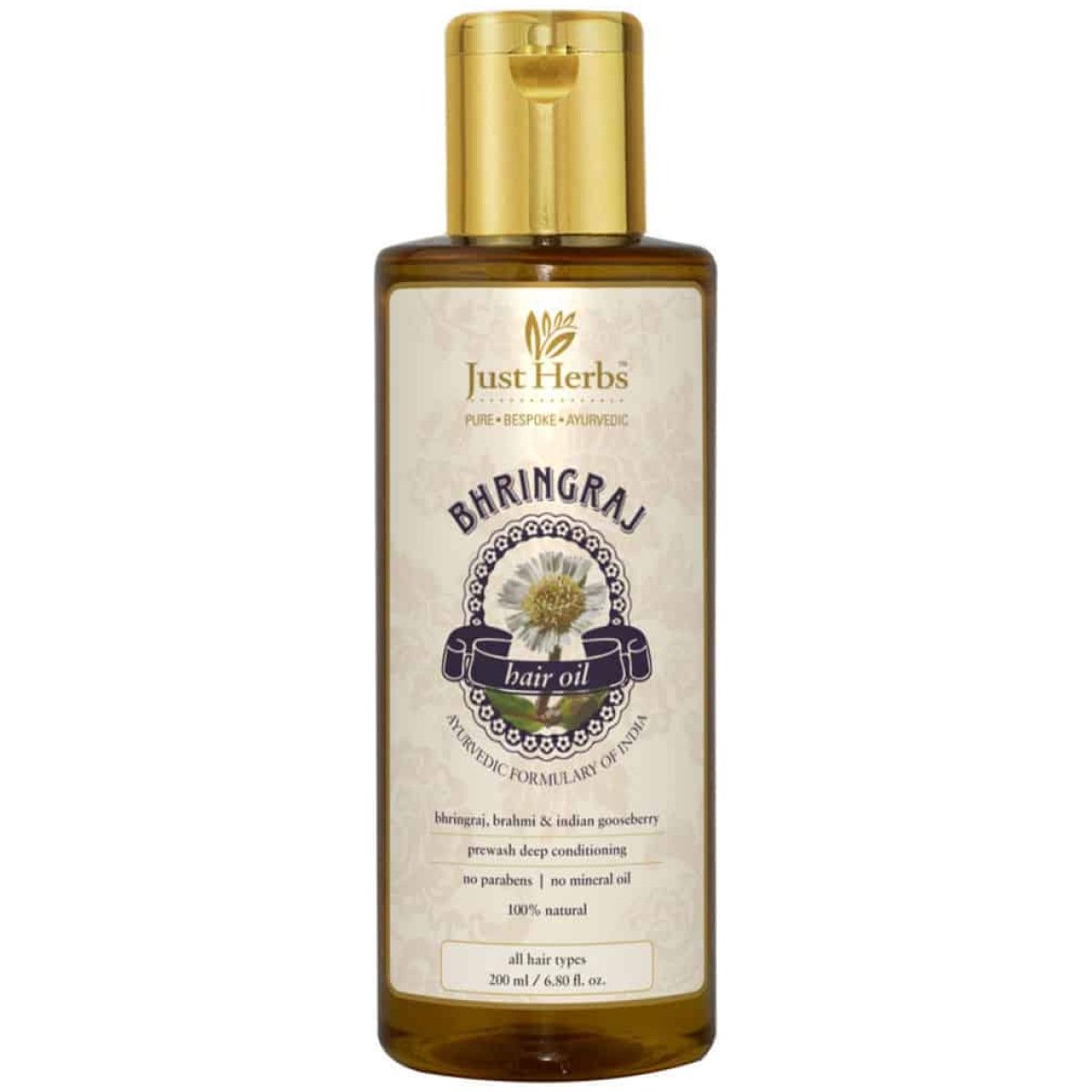 Just Herbs Bhringraj Tail Oil For All Hair Types 200ml