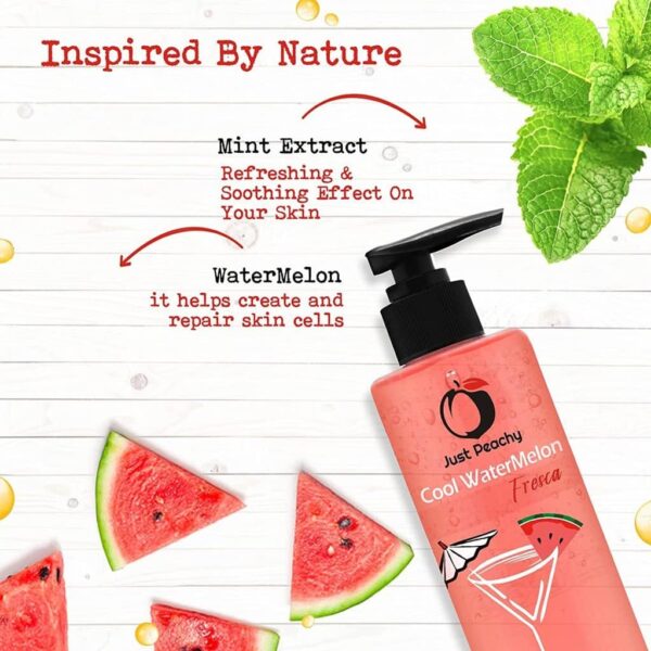 Just Peachy Cool Watermelon Fresca Shower Gel Enriched With Watermelon & Mint 250ml