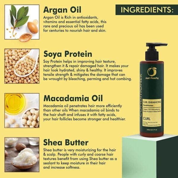Just Peachy Curl Enhancing Conditioner Moroccan Argan Oil & Shea Butter 250ml