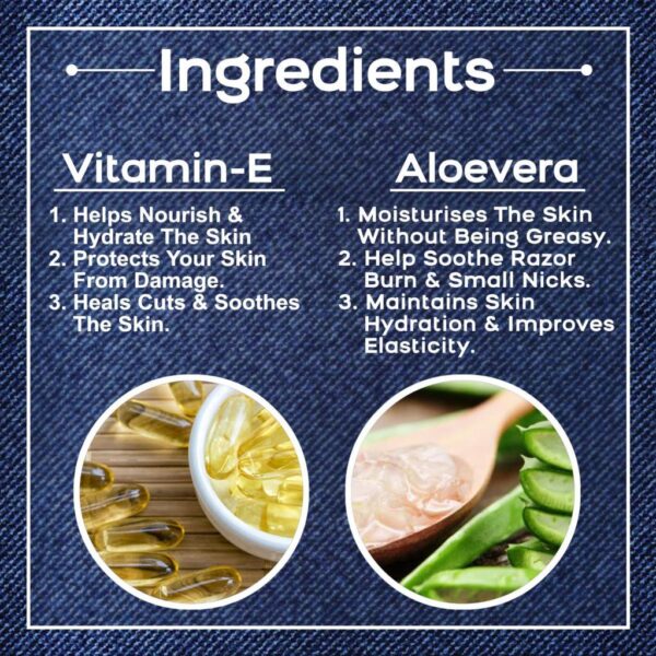 Just Peachy Pre & Post Shave Gel After Shave Gel Enriched with Vitamin E & Aloe Vera Oils For Sensitive Skin 250ml