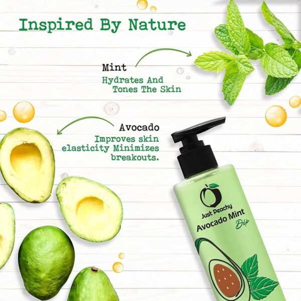 Just Peachy Shower Cream Wash Enriched With Avocado Mint & Vitamin E 250ml