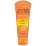Lotus Herbals Safe Sun Daily Multi Function Sunblock SPF70 Carrot & Avocado Extract 60g