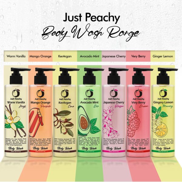 Just Peachy KerArgan Shower Cream Enriched With Keratin Moroccan Argan Oil & Vitamin E 250ml
