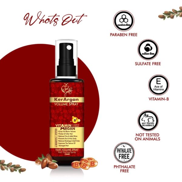 Just Peachy KerArgan Volume Hair Spray Argan Oil Vitamin B5 100ml