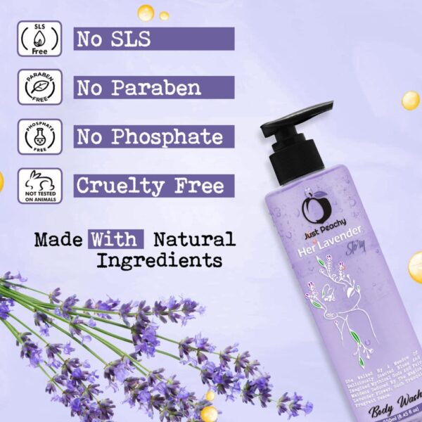 Just Peachy Her Lavender Story Shower Gel Enriched With Lavender & Vitamin E 250ml