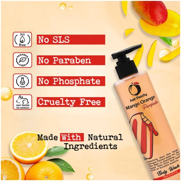 Just Peachy Mango Orange Popsicle Shower Cream Enriched with Mango Orange & Vitamin E 250ml