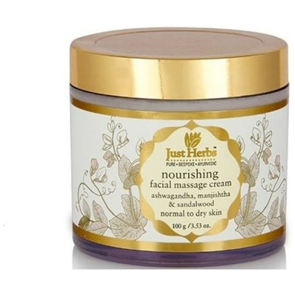 Just Herbs Nourishing Facial Massage Cream for Normal and Dry Skin 100G