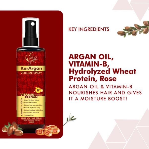 Just Peachy KerArgan Volume Hair Spray Argan Oil Vitamin B5 200ml