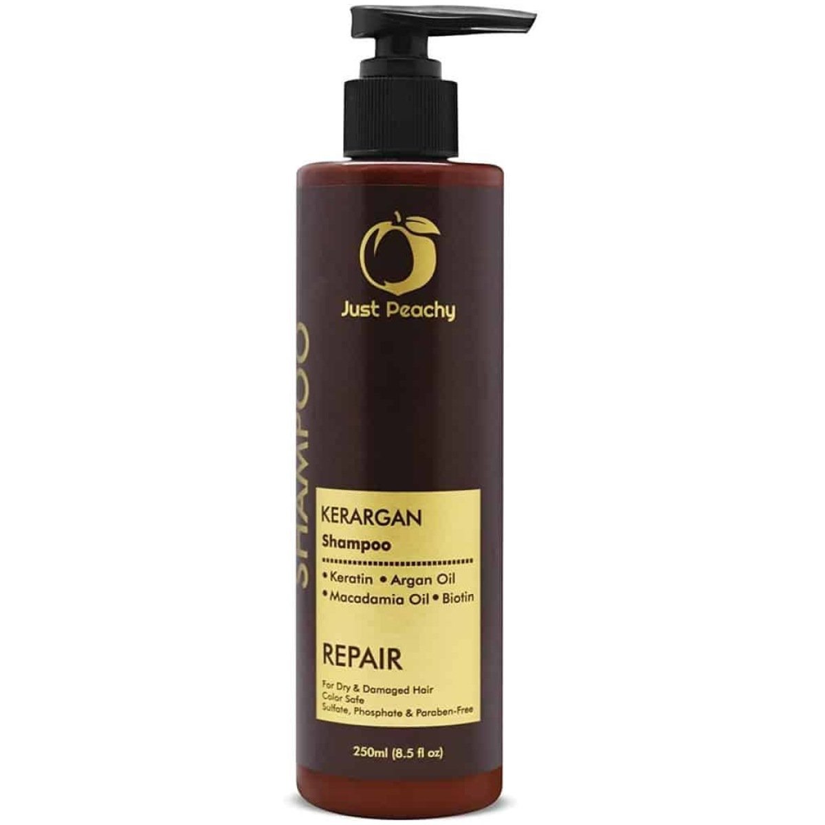 Just Peachy KerArgan Repair Shampoo Keratin Moroccan Argan Oil For Dry & Damaged Hair 250ml