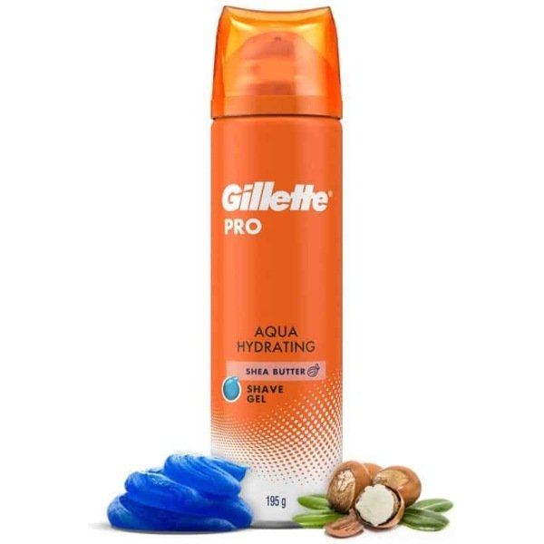 Gillette Pro Shaving Gel with Aqua Hydrating Shea Butter 195g
