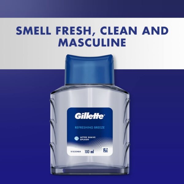 Gillette After Shave Splash Refreshing Breeze 100ml White - Image 2