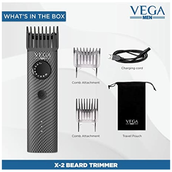 Vega Beard Trimmer, Stainless Steel Blade for Men - Image 3