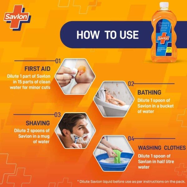 Savlon Antiseptic Disinfectant Liquid 1000ml - Image 4
