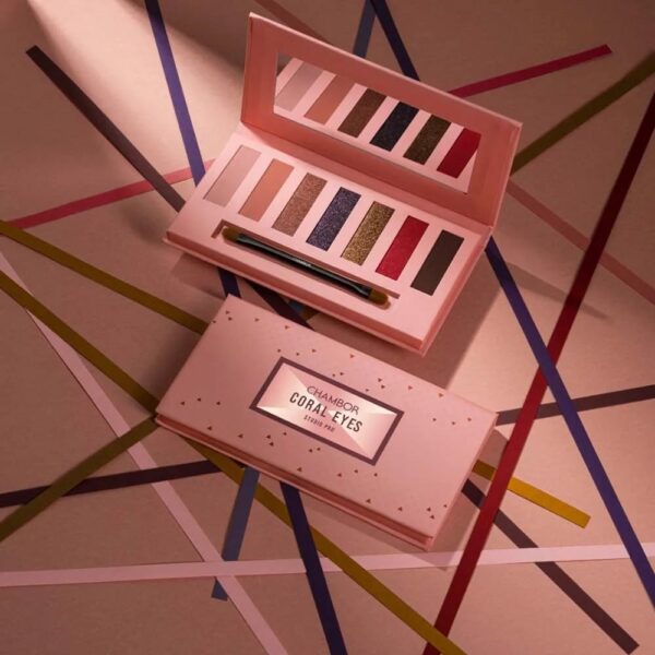 Chambor Studio Pro Eye Shadow Palette Makeup 003 Coral Eyes