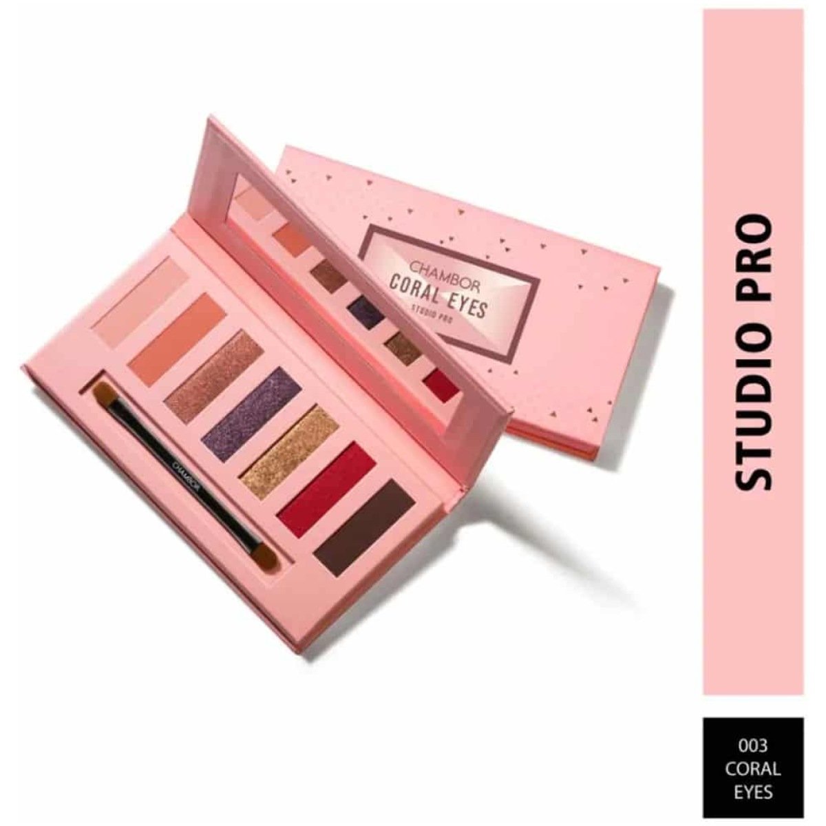 Chambor Studio Pro Eye Shadow Palette Makeup 003 Coral Eyes