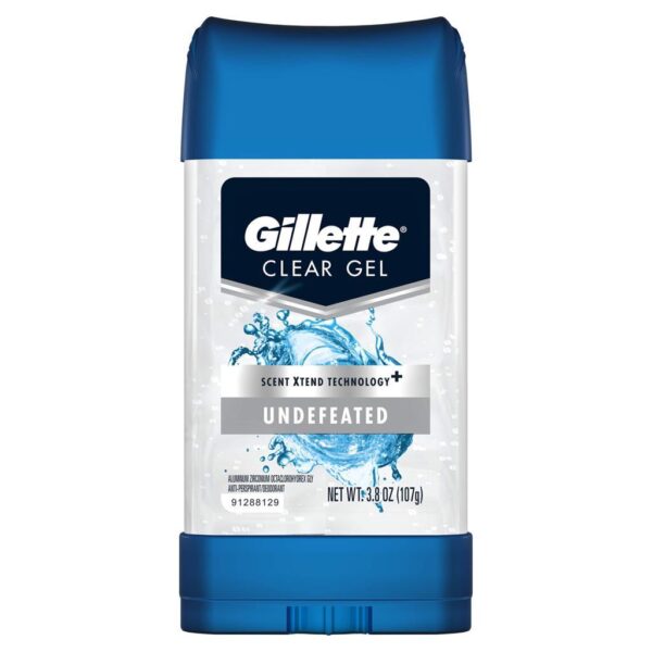 Gillette Undefeated Clear Gel Anti-Perspirant Deodorant 107g