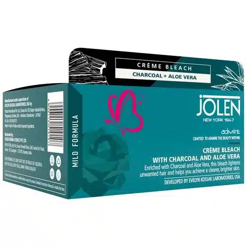 Jolen Face Bleach With Charcoal & Aloe Vera For Even Toned Skin 247g 