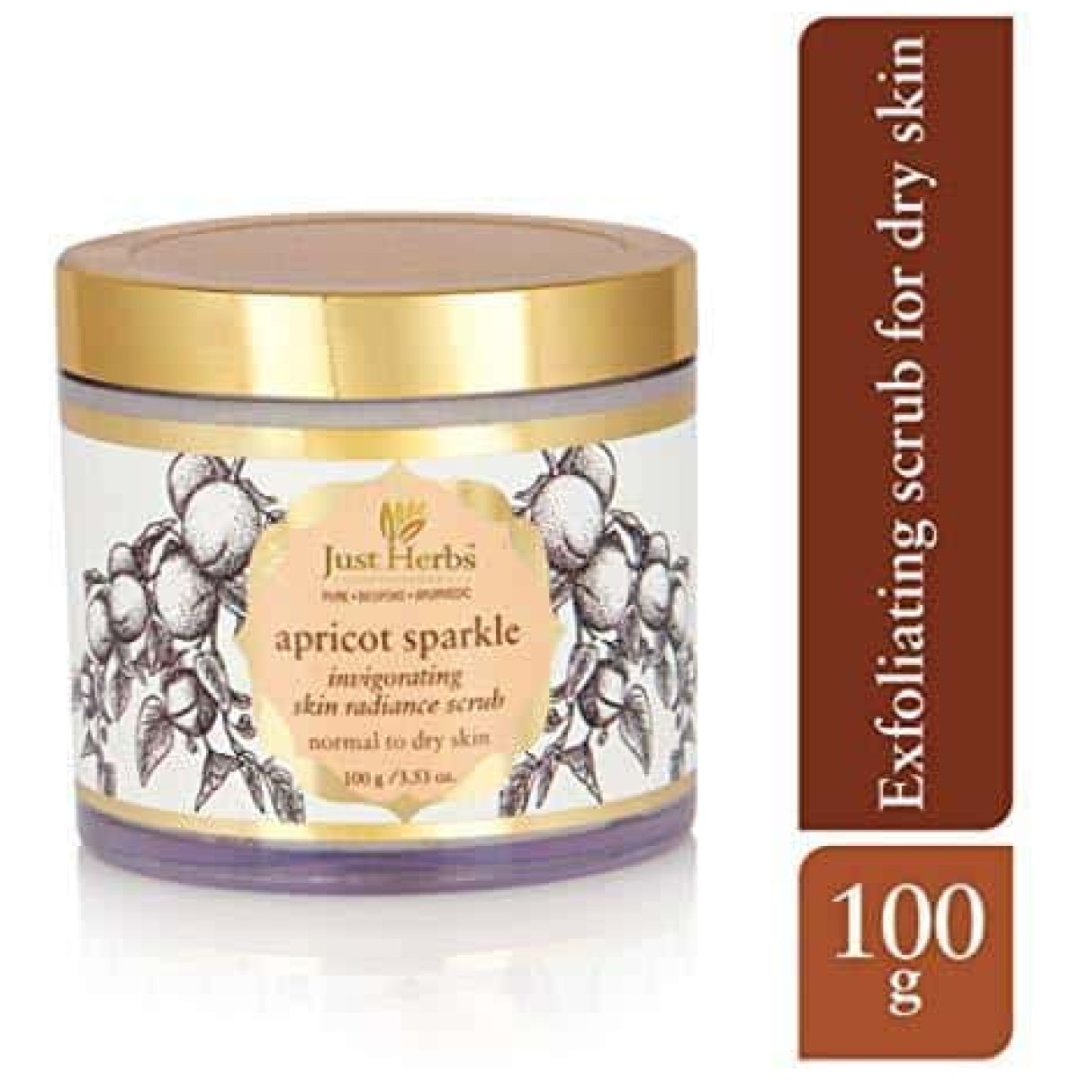 Just Herbs Apricot Sparkle Invigorating Skin Radiance Scrub 100G