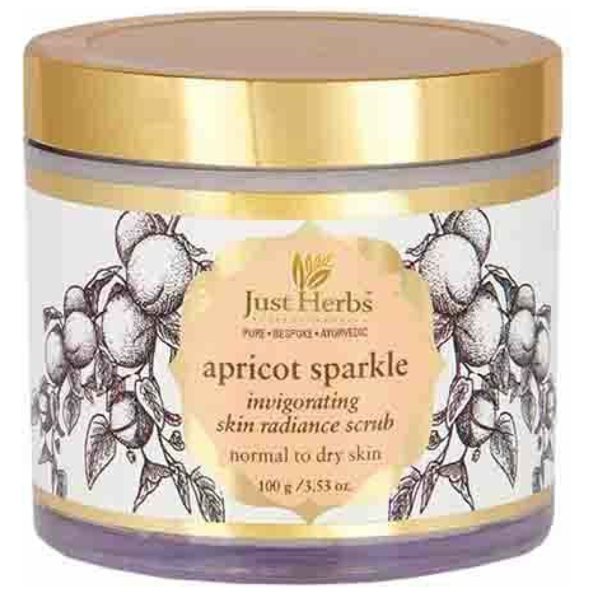Just Herbs Apricot Sparkle Invigorating Skin Radiance Scrub 100G
