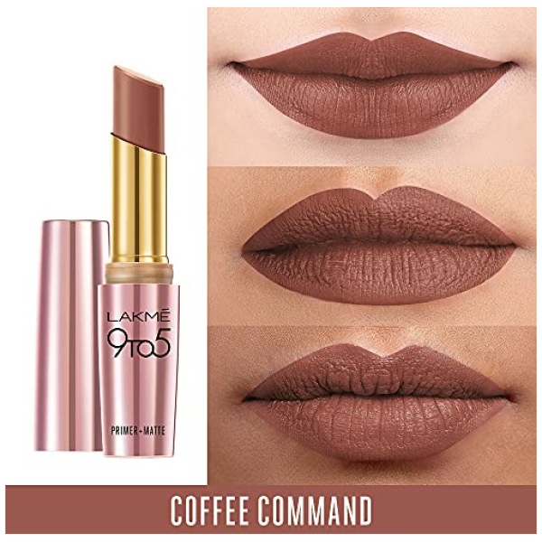Lakme 9to5 Primer + Matte Lip Color Coffee Command