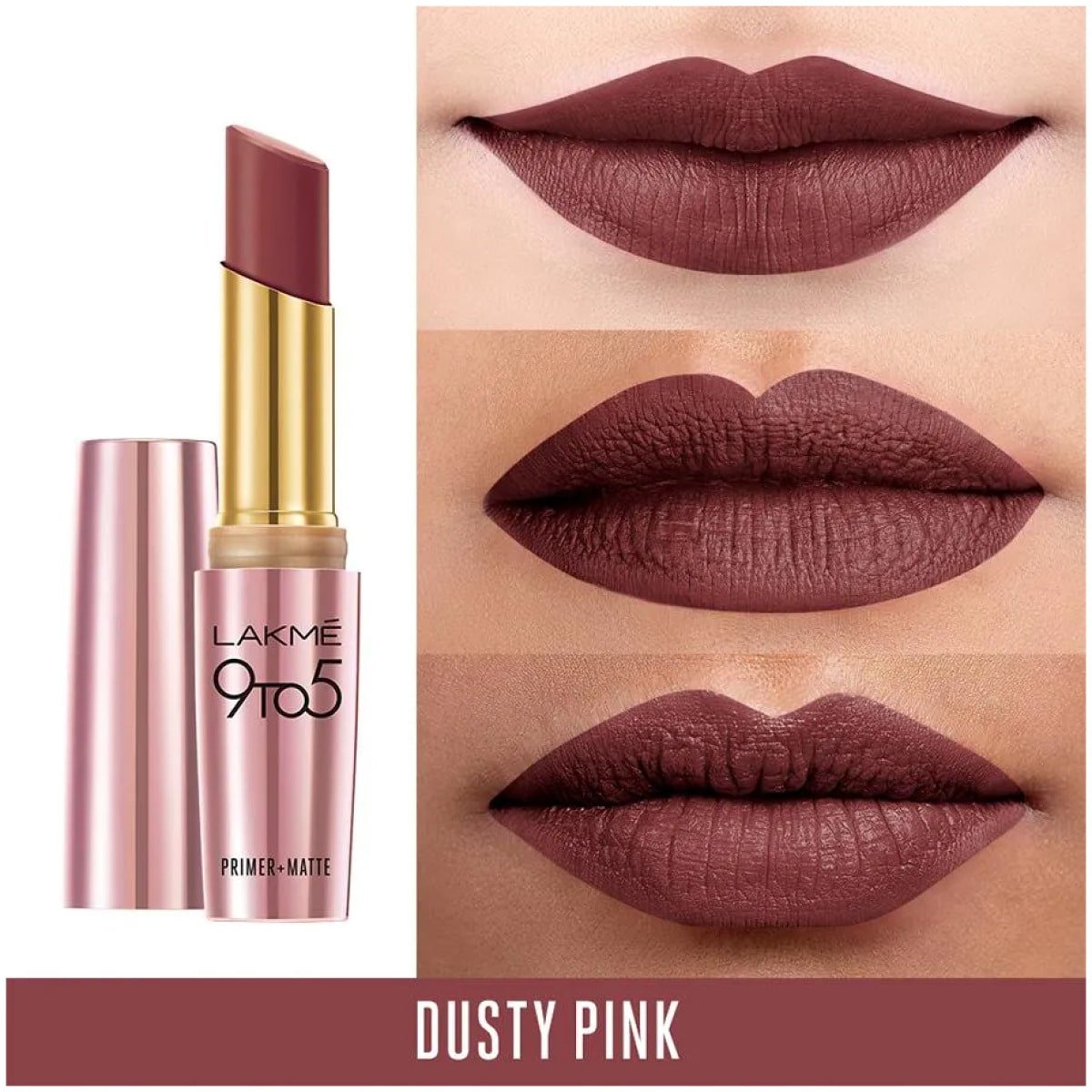 Lakme 9to5 Primer + Matte Lip Color Dusty Pink