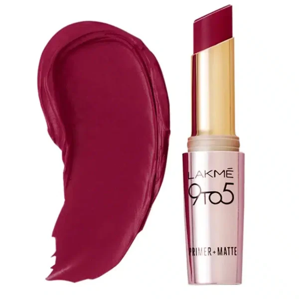 Lakme 9to5 Primer + Matte Lip Color Red Velvent