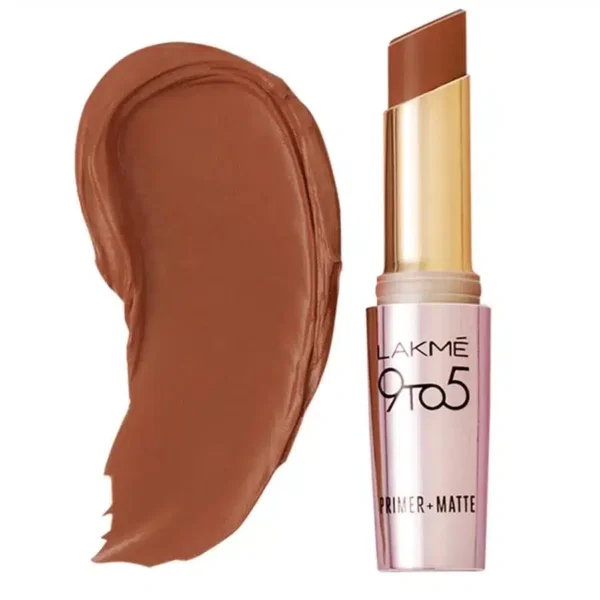 Lakme 9to5 Primer + Matte Lip Color Rustic Brown