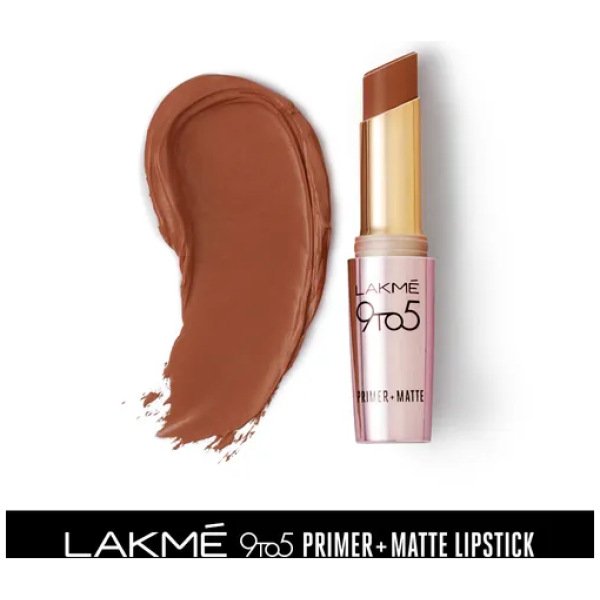 Lakme 9to5 Primer + Matte Lip Color Rustic Brown