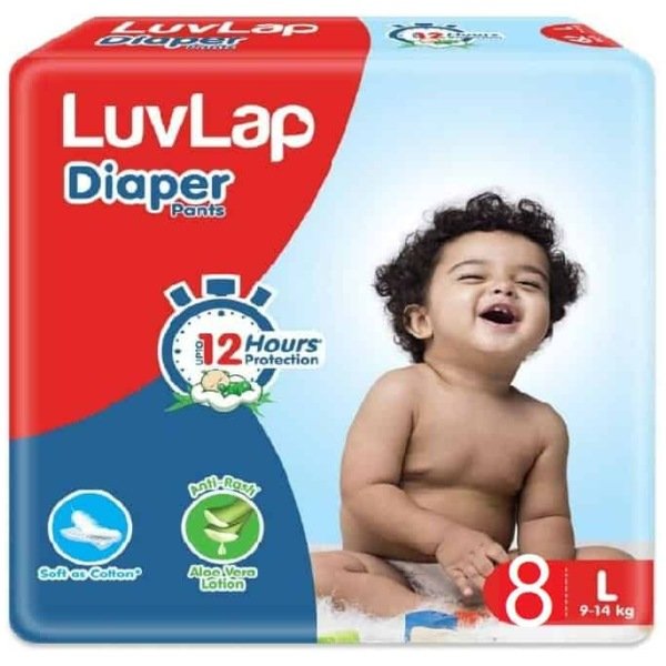 Luvlap Baby Diaper Pants Large 8 Count