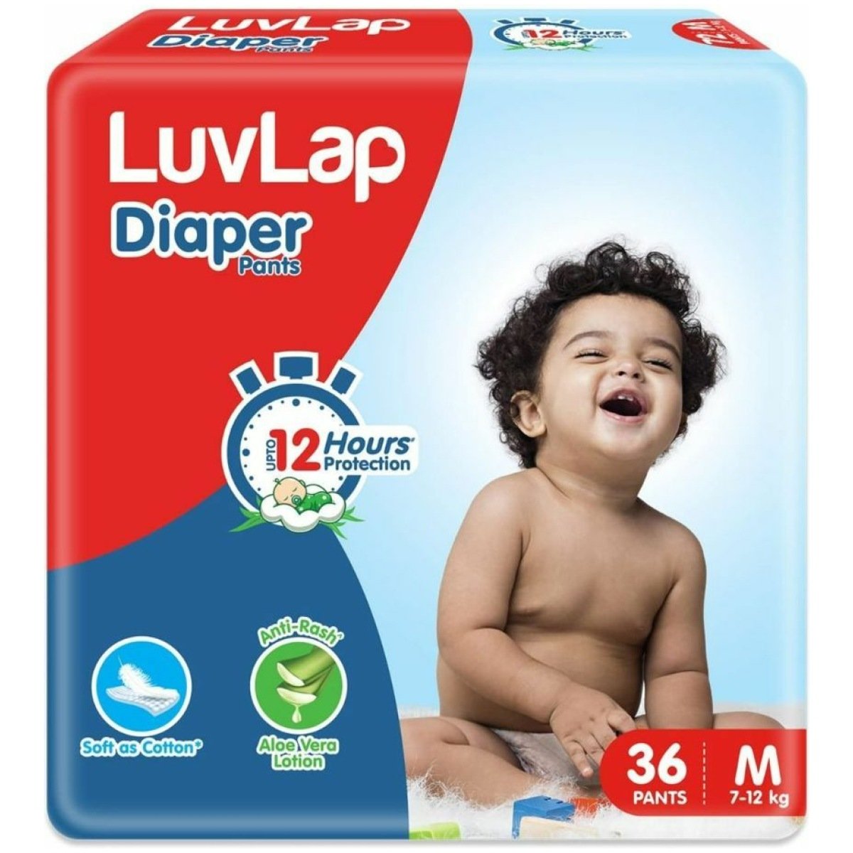 Luvlap Baby Diaper Pants Medium 36 Count