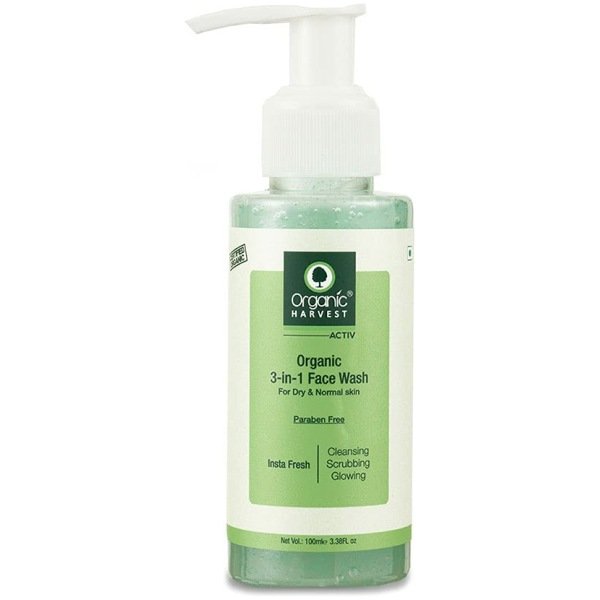 Organic 3-in-1 Face Wash For Dry And Normal Skin 100ml