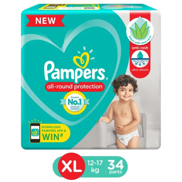 Pampers All round Protection Pants baby Diapers (XL) 34 Count