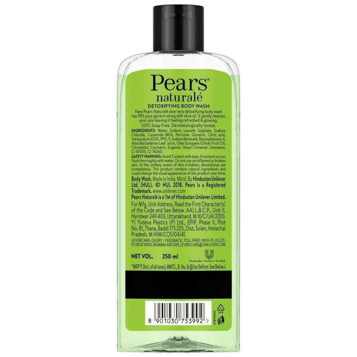 Pears Naturale Detoxifying Aloevera Bodywash 250ml