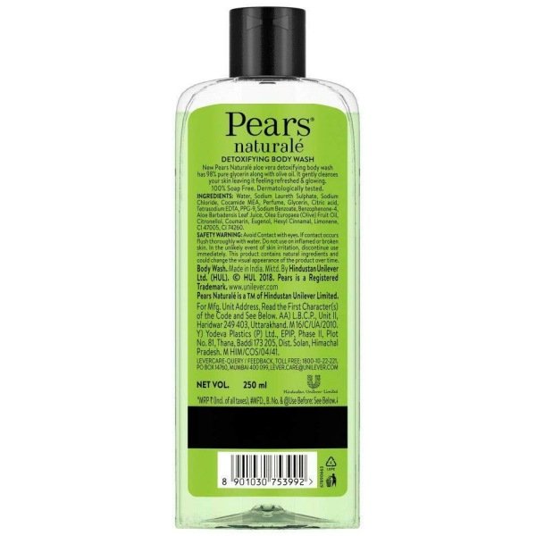 Pears Naturale Detoxifying Aloevera Bodywash 250ml