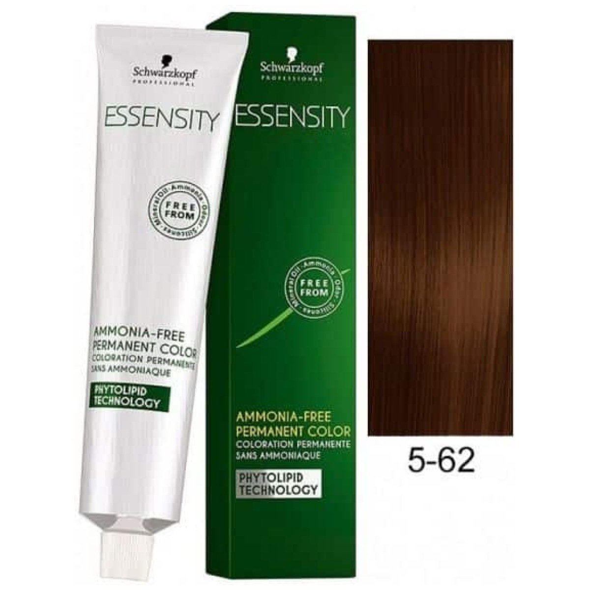 Schwarzkopf Essensity Ammonia Free Hair Color 5-62 Light Brown auburn Ash