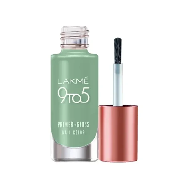 Lakme 9to5 Primer Gloss Nail Colour Green Pistachio