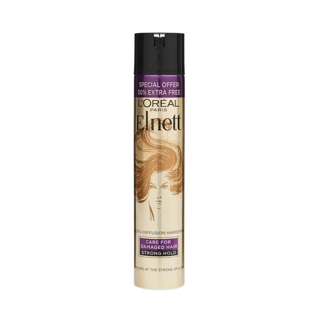 L'Oreal Hairspray Elnett Care For Dry Damaged Hair Strong Hold 300ml