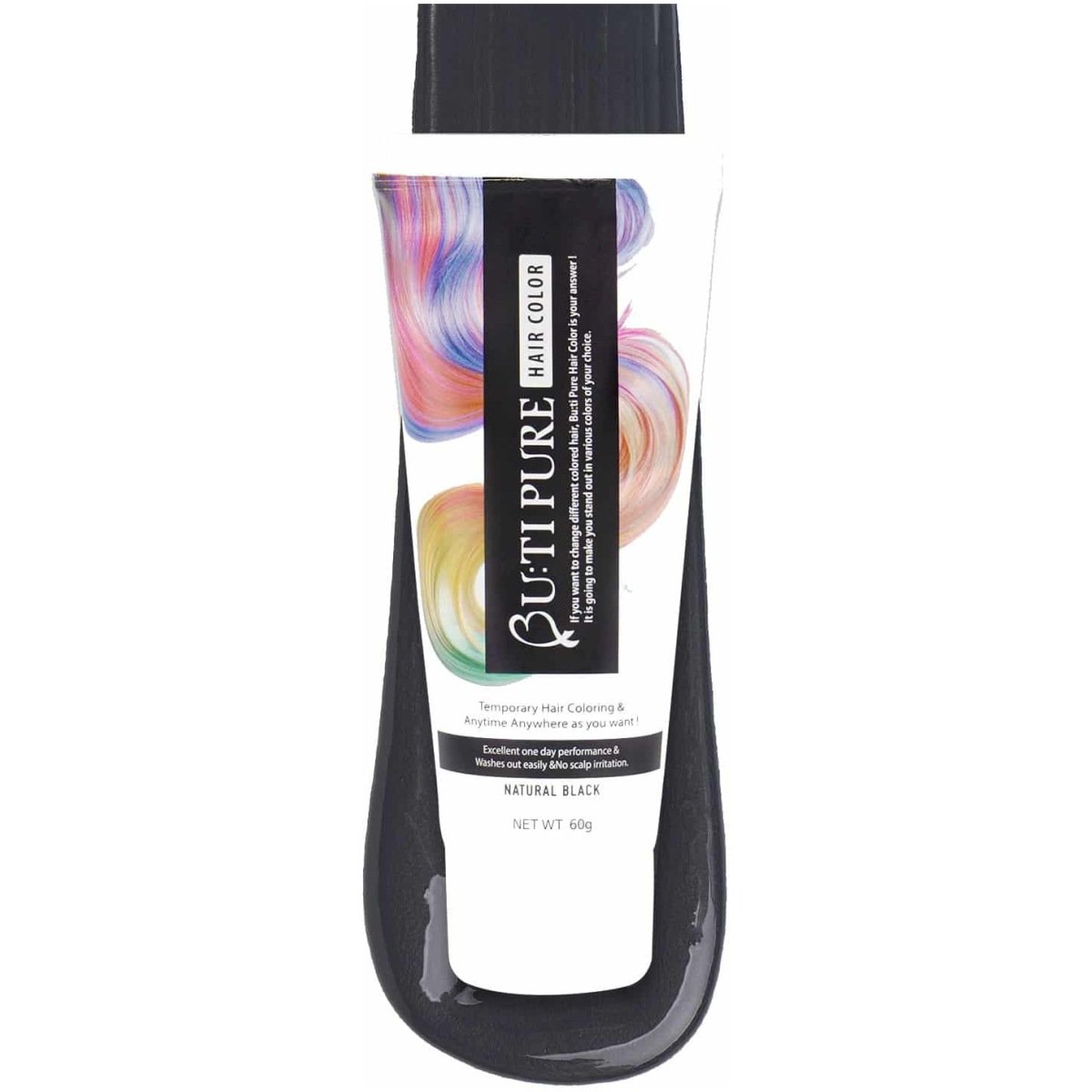 Butipure Natural Black Semi Permanent Conditioning Temporary Waterproof Hair Color 60ml