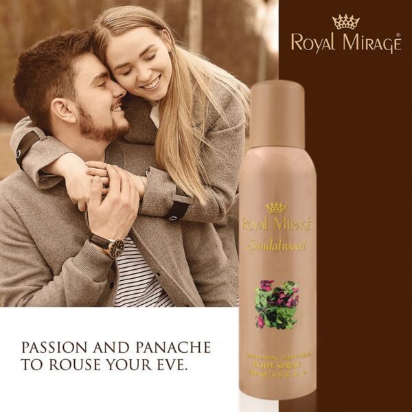 Royal Mirage Sandalwood Perfumed Body Deodorant Spray 200ml