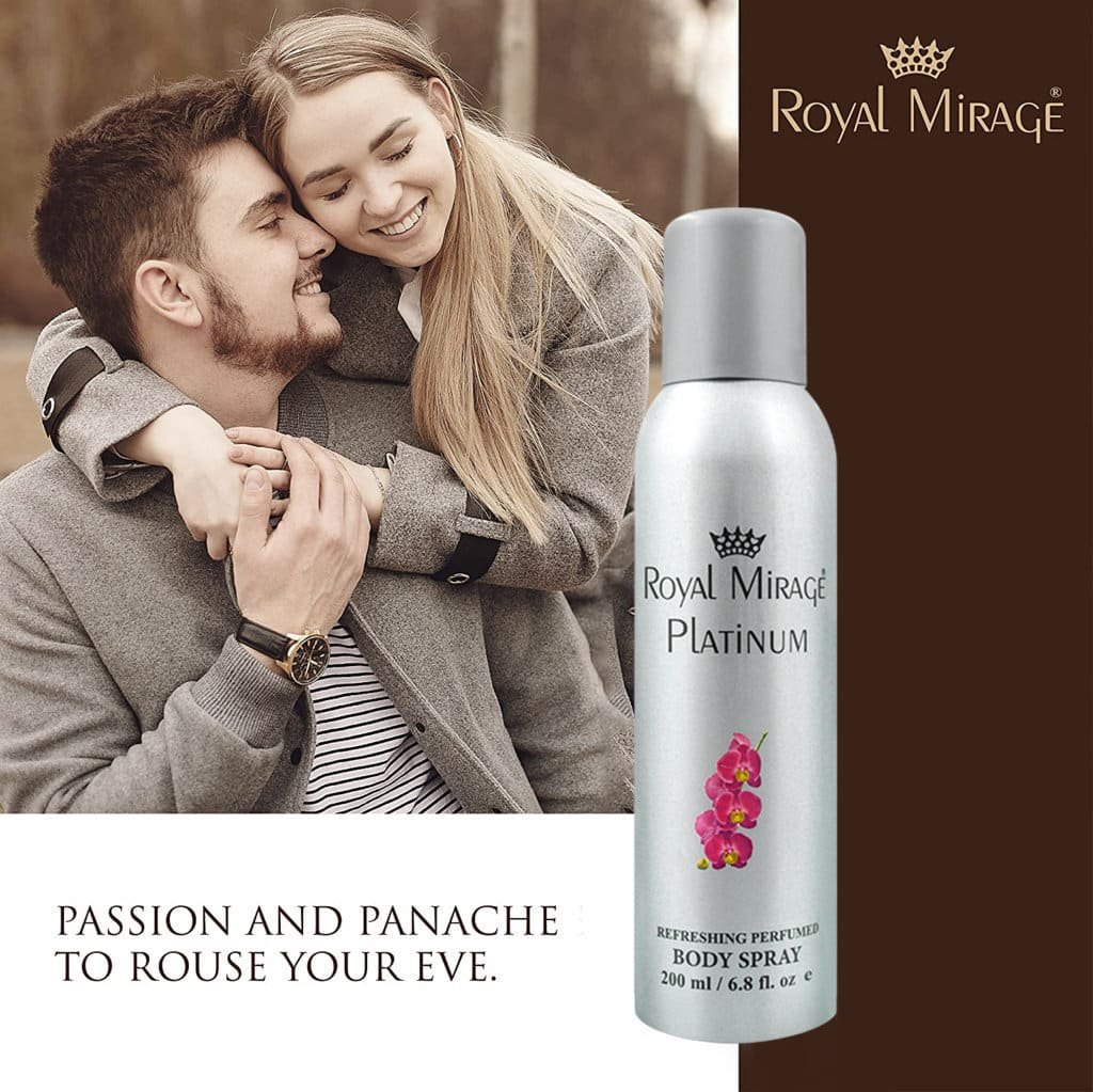 Royal Mirage Platinum Perfumed Body Deodorant Spray 200ml