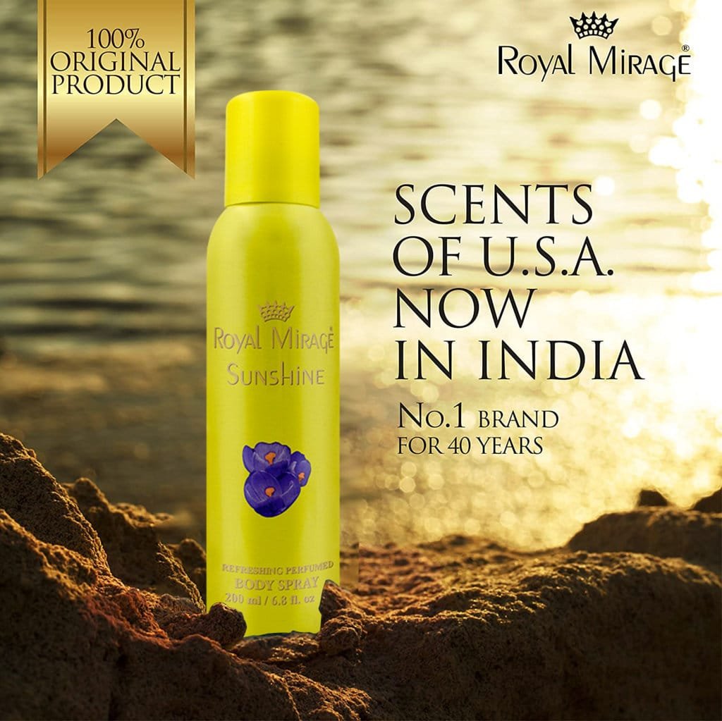Royal Mirage Sunshine Perfumed Body Deodorant Spray 200ml