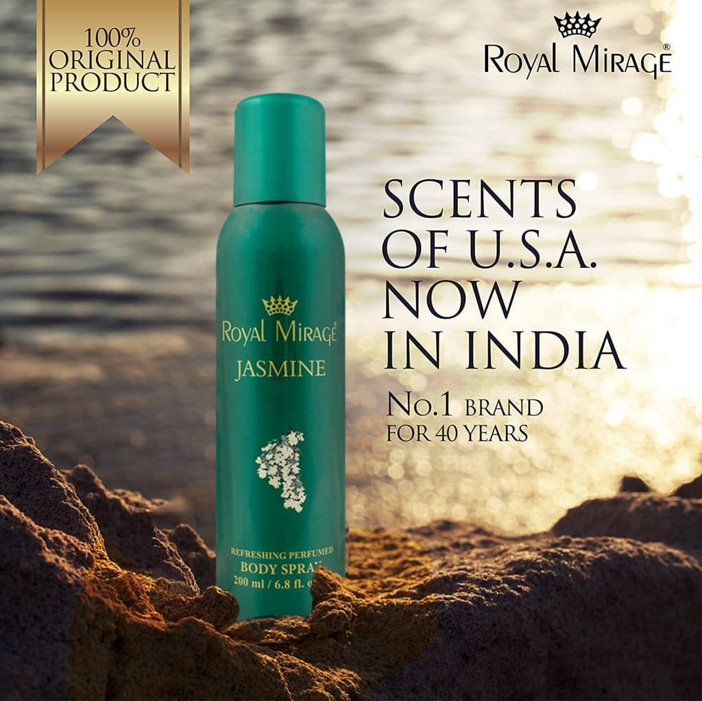 Royal Mirage Jasmine Perfumed Body Deodorant Spray 200ml