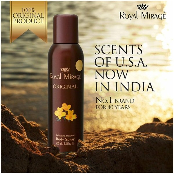 Royal Mirage Original Perfumed Body Deodorant Spray 200ml