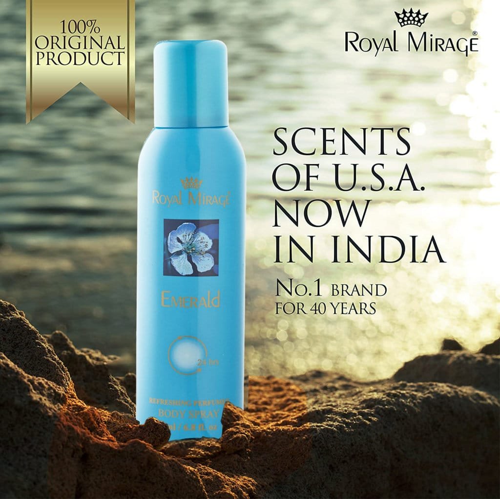 Royal Mirage Emerald Perfumed Body Deodorant Spray 200ml
