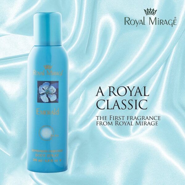 Royal Mirage Emerald Perfumed Body Deodorant Spray 200ml